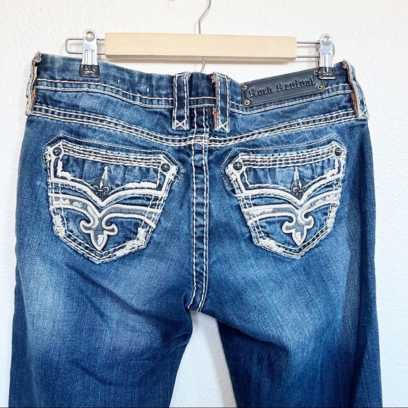 Rock Revival- Ashlyn Easy Boot Cut Jeans Size 27 - Picture 4 of 8